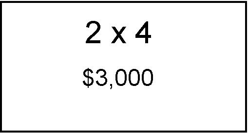 2 x 4