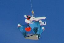 In flight closeup