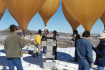 Balloons being attached